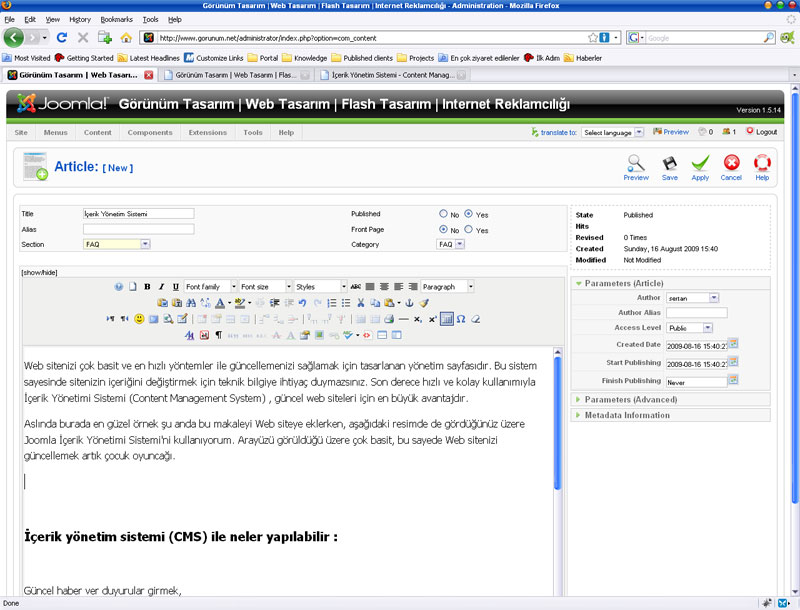 joomla-ornek