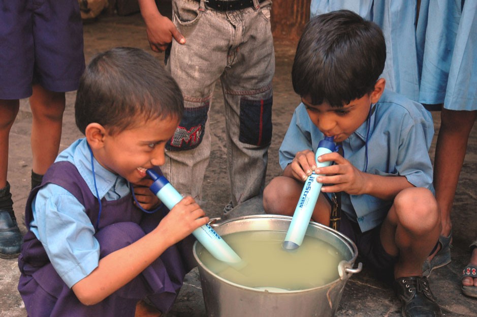 lifestraw in use cropped