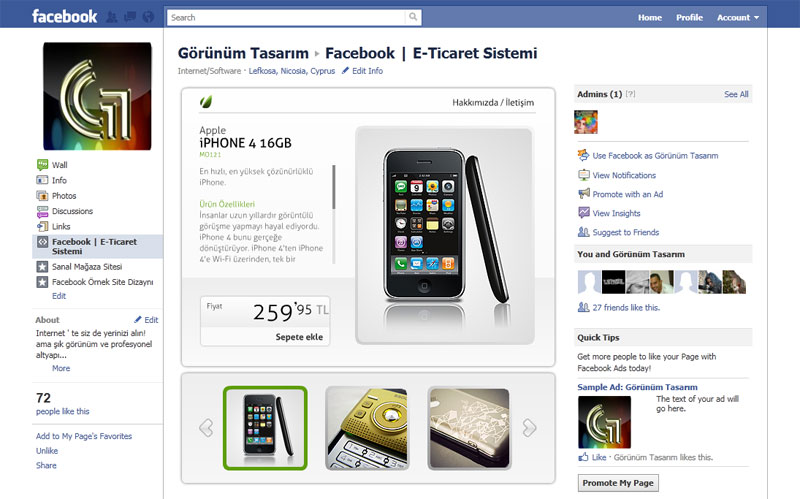 facebook-e-ticaret